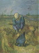 Peasant Woman Binding Sheaves (nn04) Vincent Van Gogh